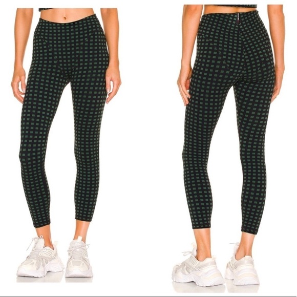 Adam Selman Sport French Cut Legging in Army and Black - Picture 1 of 12